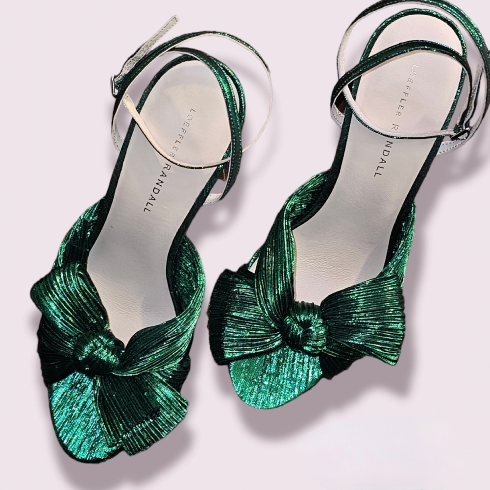 Loeffler Randall Natalia Pleated Knot Platform Sandals